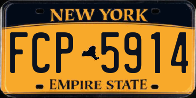 NY license plate FCP5914
