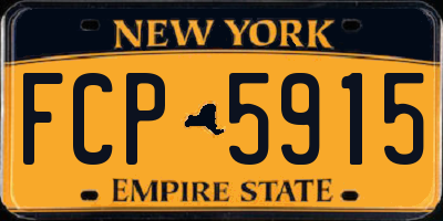 NY license plate FCP5915