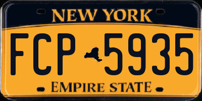 NY license plate FCP5935