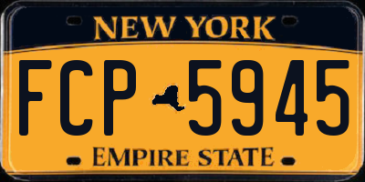 NY license plate FCP5945