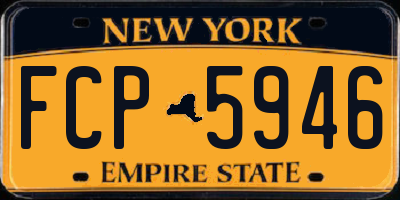 NY license plate FCP5946