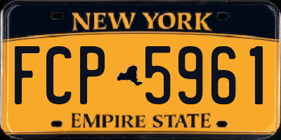 NY license plate FCP5961