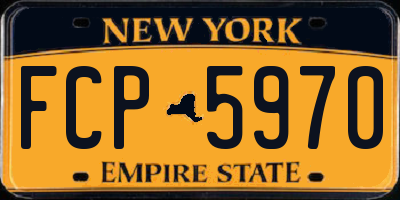 NY license plate FCP5970