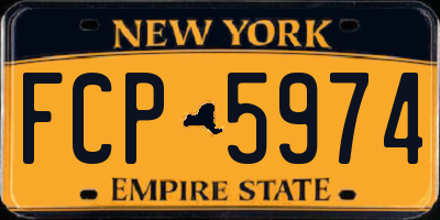 NY license plate FCP5974