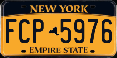 NY license plate FCP5976