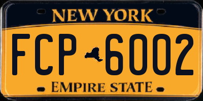 NY license plate FCP6002