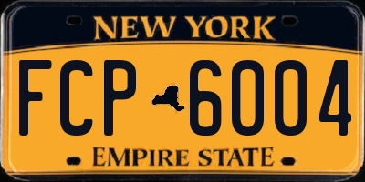NY license plate FCP6004