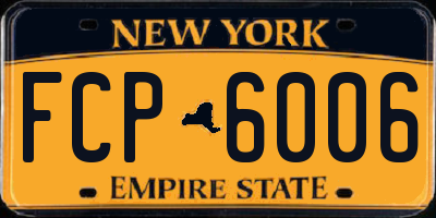 NY license plate FCP6006