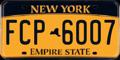 NY license plate FCP6007