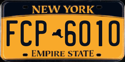NY license plate FCP6010