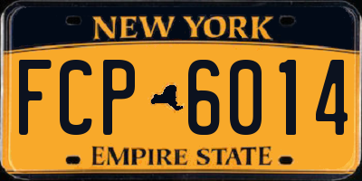 NY license plate FCP6014