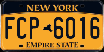 NY license plate FCP6016