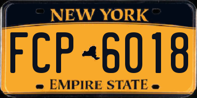 NY license plate FCP6018