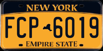 NY license plate FCP6019