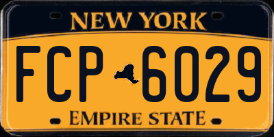 NY license plate FCP6029