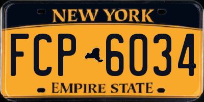 NY license plate FCP6034