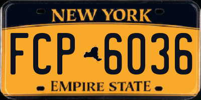 NY license plate FCP6036
