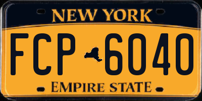 NY license plate FCP6040