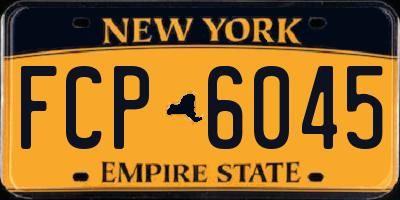 NY license plate FCP6045