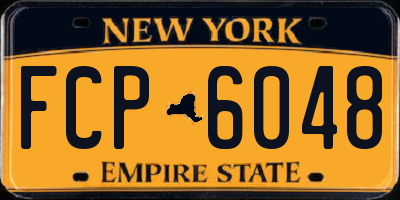 NY license plate FCP6048