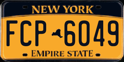 NY license plate FCP6049
