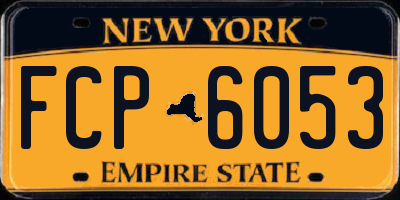 NY license plate FCP6053
