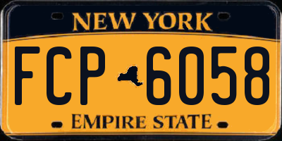 NY license plate FCP6058