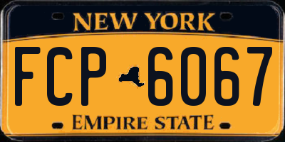 NY license plate FCP6067