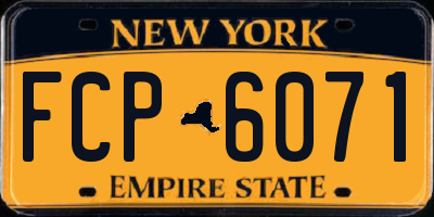 NY license plate FCP6071