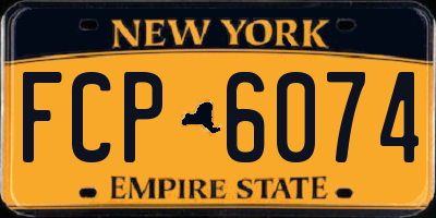 NY license plate FCP6074