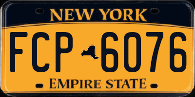 NY license plate FCP6076