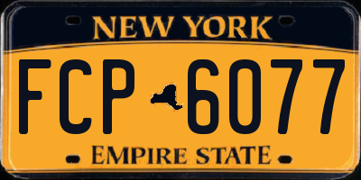 NY license plate FCP6077