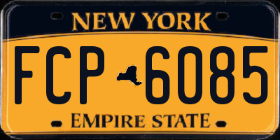 NY license plate FCP6085