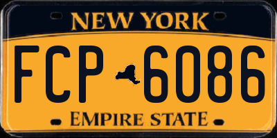 NY license plate FCP6086