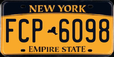 NY license plate FCP6098
