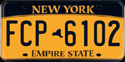 NY license plate FCP6102