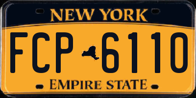 NY license plate FCP6110