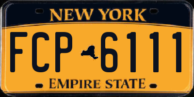 NY license plate FCP6111