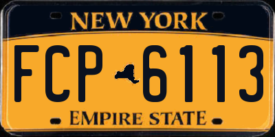 NY license plate FCP6113