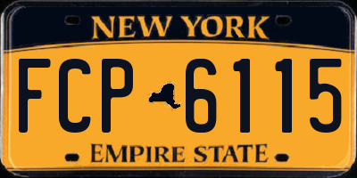 NY license plate FCP6115