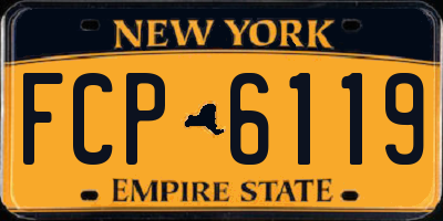 NY license plate FCP6119