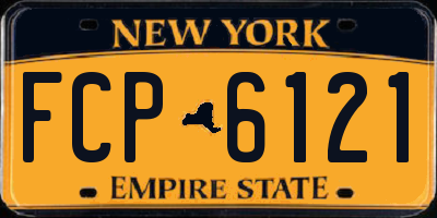 NY license plate FCP6121