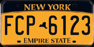 NY license plate FCP6123