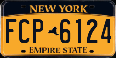 NY license plate FCP6124