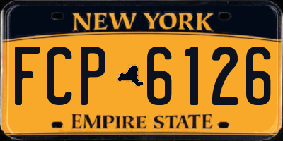 NY license plate FCP6126
