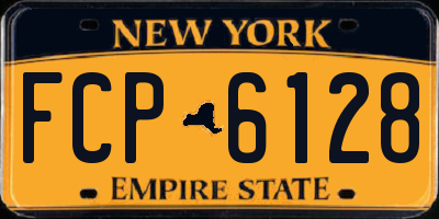 NY license plate FCP6128