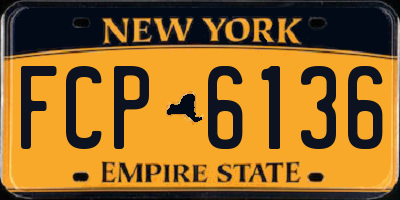 NY license plate FCP6136
