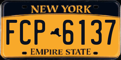 NY license plate FCP6137