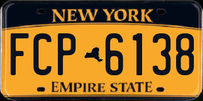 NY license plate FCP6138