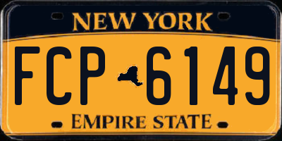 NY license plate FCP6149